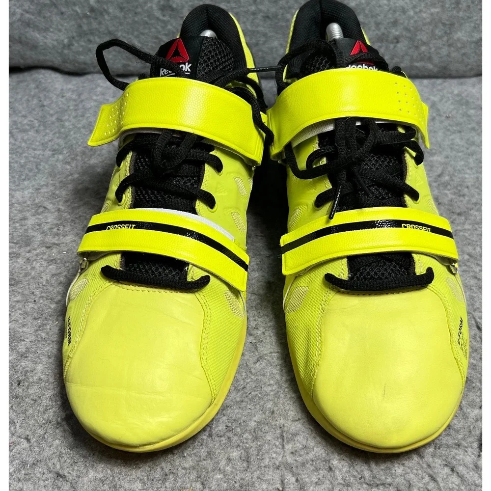 Reebok CrossFit Lifter Plus 2.0 Mens Weightlifting Shoes Neon Yellow Size 10.5
